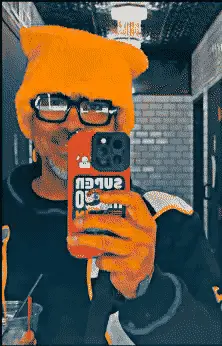 Yellow furry hat